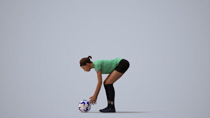 realistic 3D people woman sport, render-ready for V-Ray and Corona, FBX OBJ, three-quarter view render
