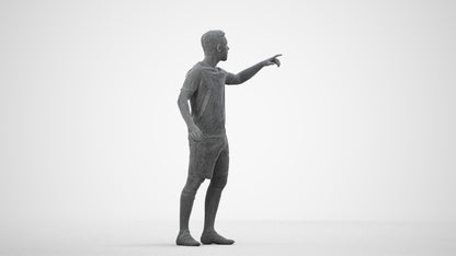 realistic 3D boy sport, scanned archviz people for Blender and 3ds Max, wireframe side view