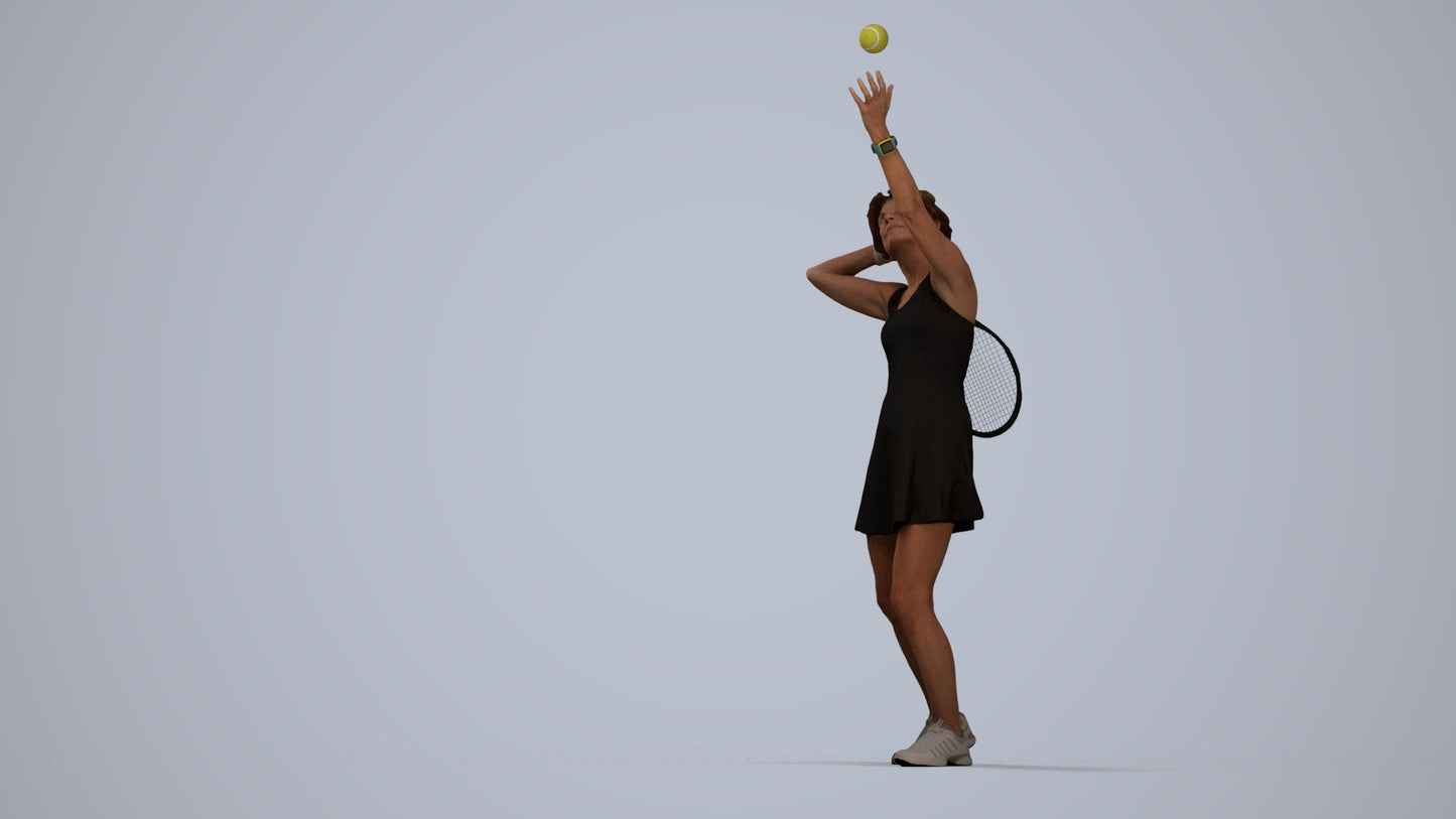 3D scanned woman sport, photorealistic archviz people for Enscape and SketchUp, top-down view render