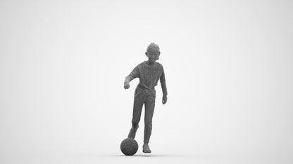 3D scanned girl kids sport, photorealistic archviz people for Enscape and SketchUp, three-quarter front view render