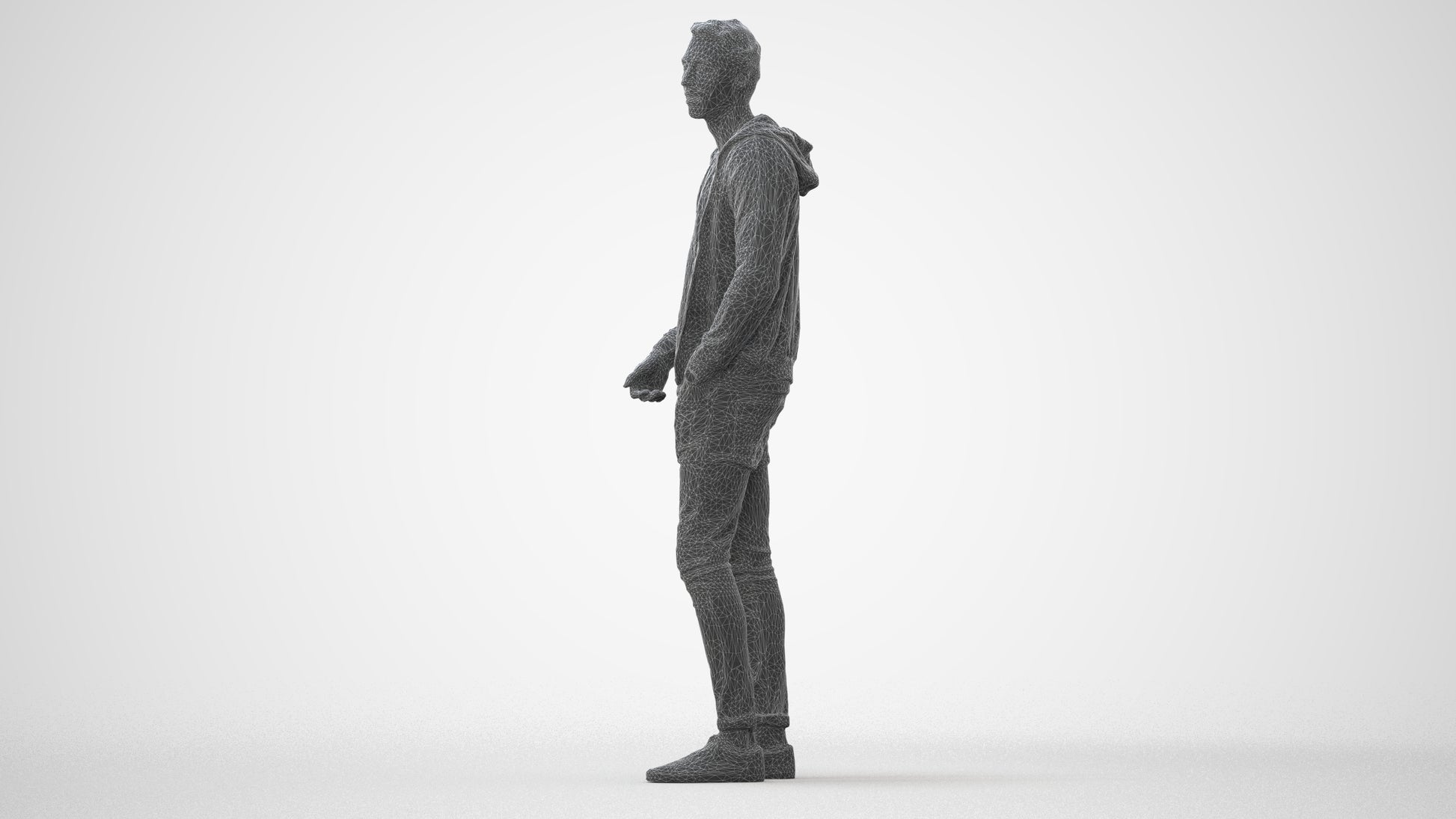 realistic 3D people man casual standing, render-ready for V-Ray and Corona, FBX OBJ, square thumbnail