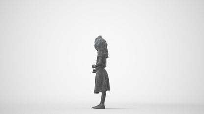 realistic 3D girl casual kids, scanned archviz people for Blender and 3ds Max, square thumbnail