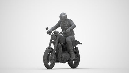 3D people model man casual cycling, scanned human for 3ds Max rendering, wireframe back view