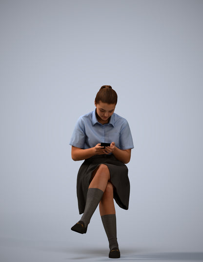 realistic 3D girl mix, scanned archviz people for Blender and 3ds Max