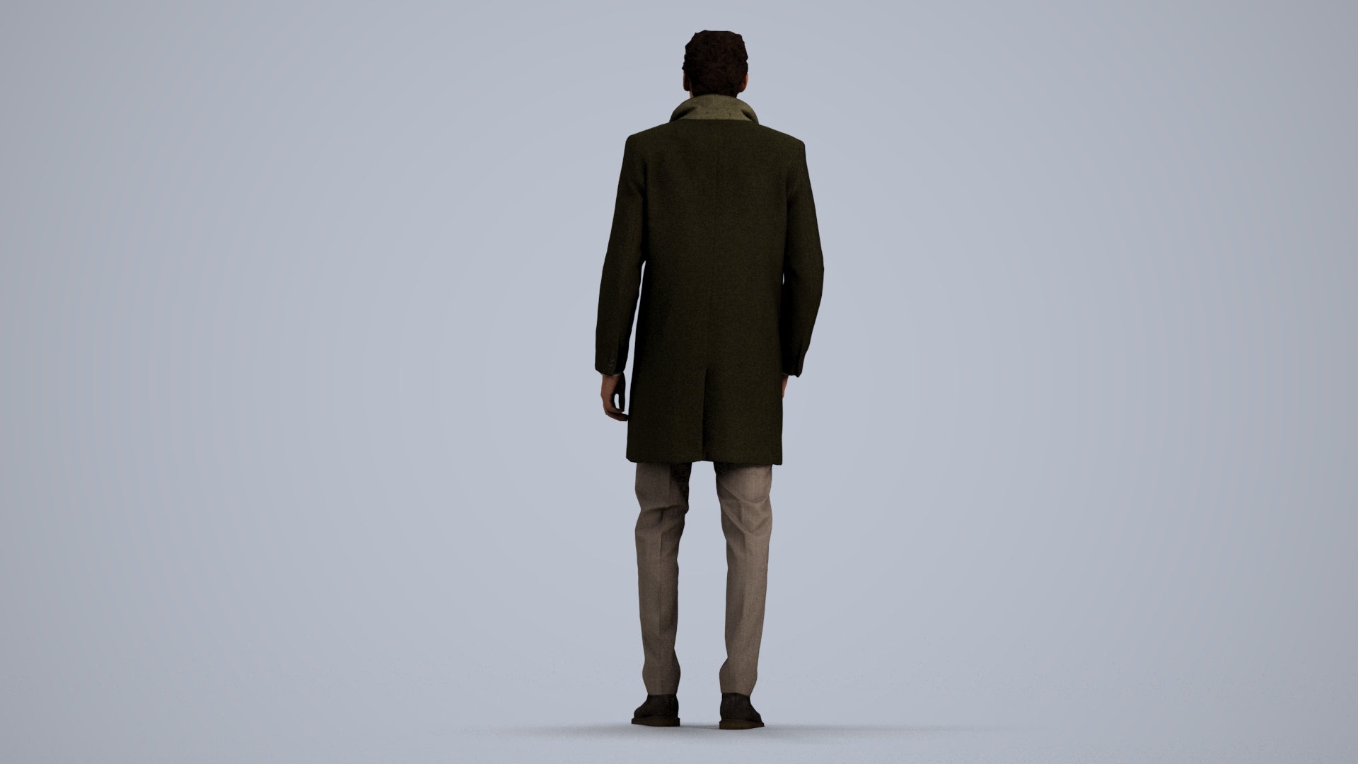 3D scanned man business, photorealistic archviz people for Enscape and SketchUp, front view render