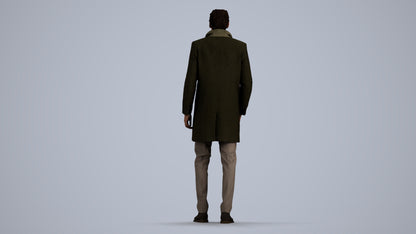 3D scanned man business, photorealistic archviz people for Enscape and SketchUp, front view render