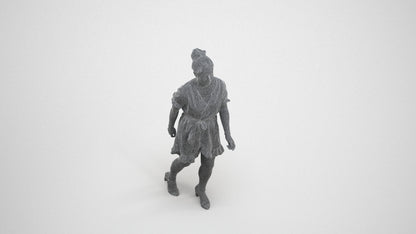 photogrammetry 3D woman casual walking, realistic human model archviz FBX, wireframe three-quarter view