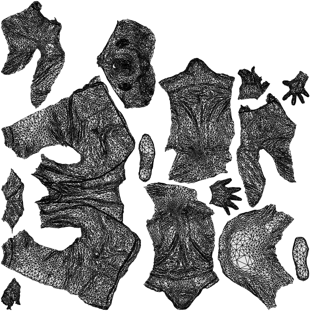 3D people model man business, scanned human for 3ds Max rendering, wireframe top-down view