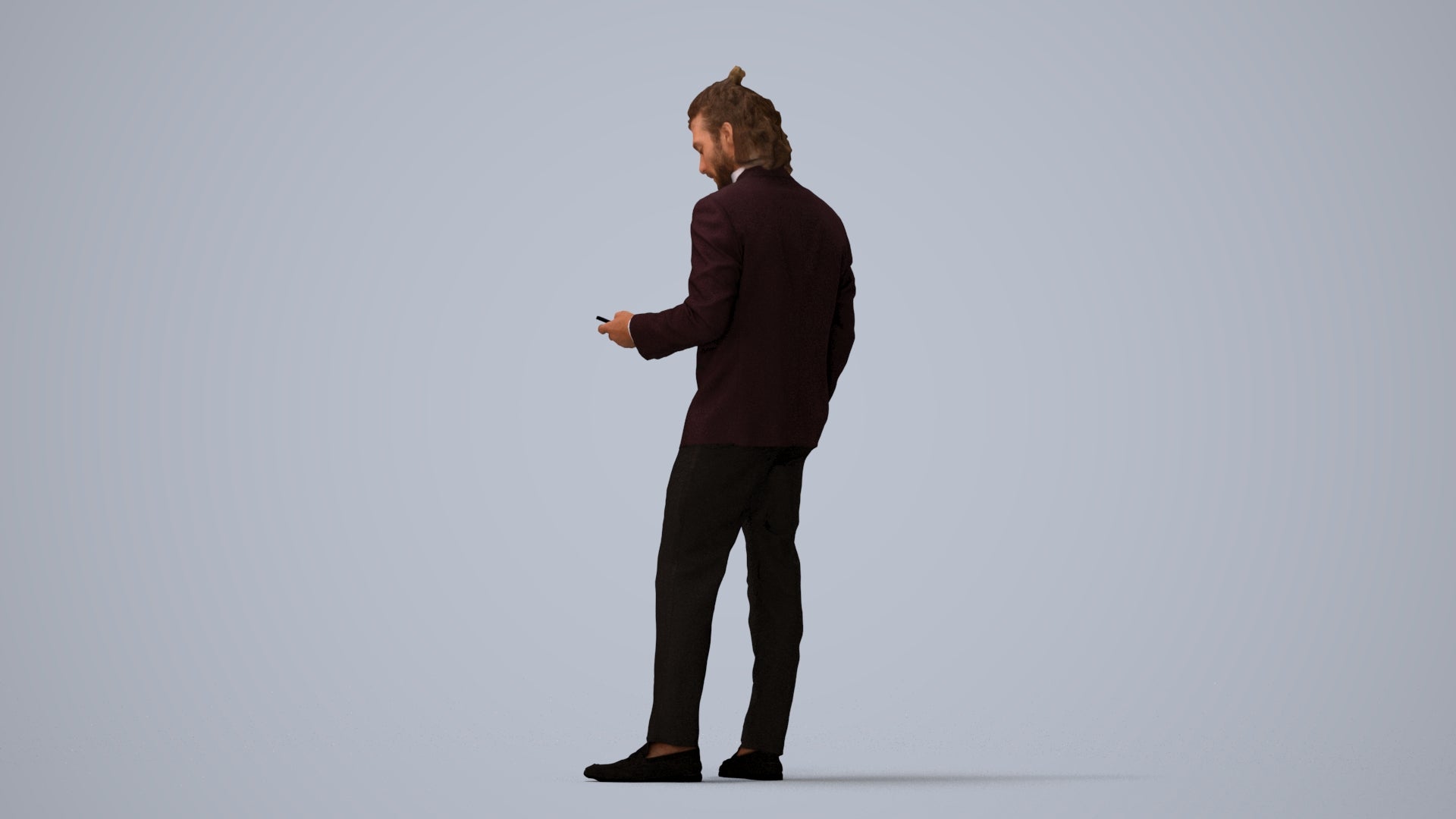 3D people model man formal formalaffairs, scanned human for 3ds Max rendering, three-quarter view render