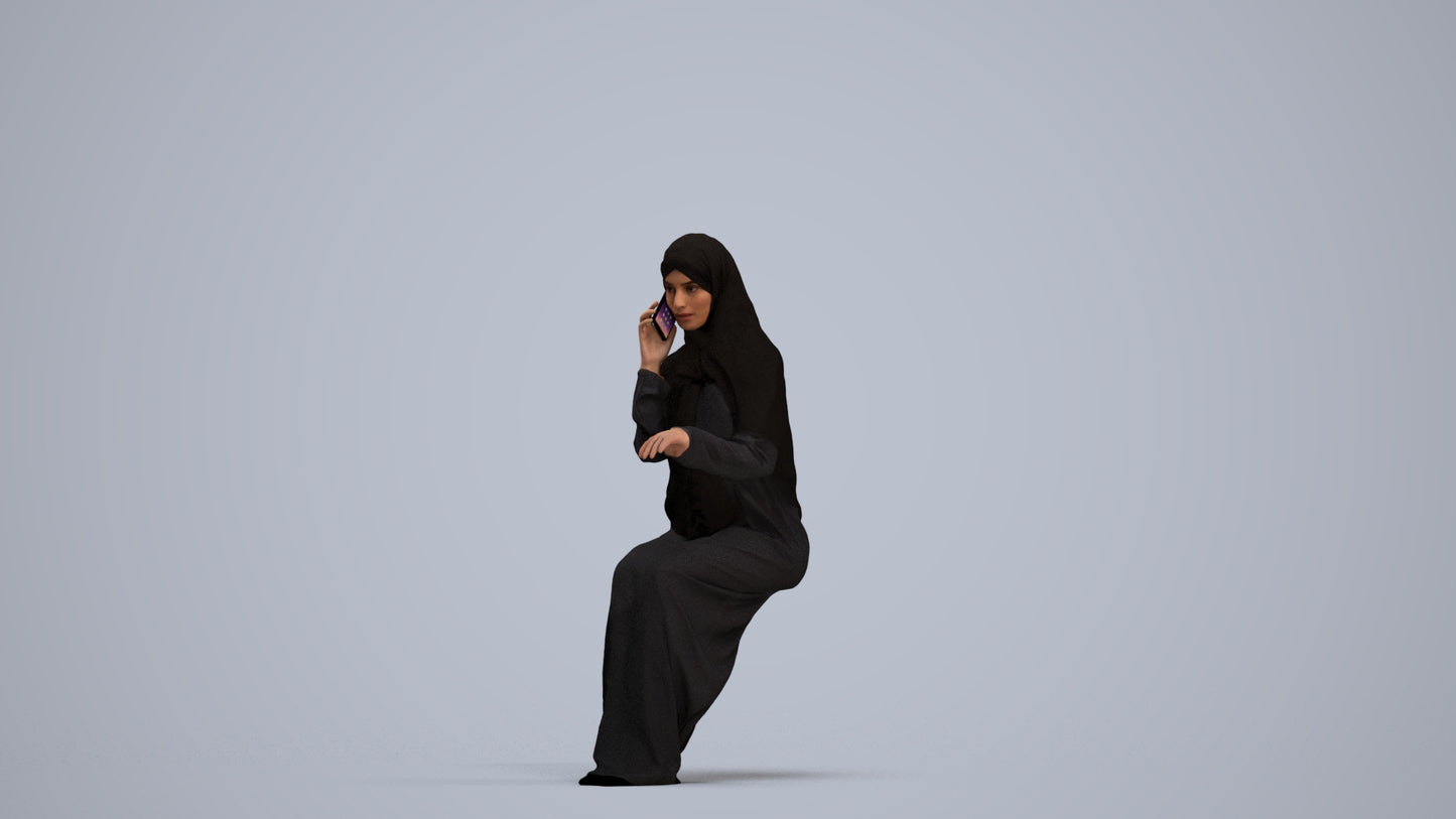 3D people model woman business, scanned human for 3ds Max rendering, standing pose render
