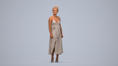 scanned 3D woman formal formalaffairs, photogrammetry people for Enscape and V-Ray, top-down view render