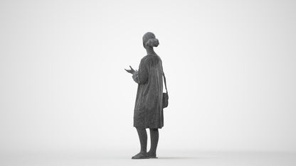 realistic 3D human girl casual kids, archviz people FBX OBJ for Blender, square thumbnail