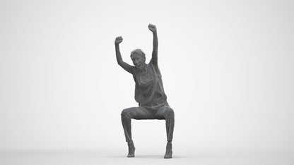 realistic 3D people woman casual sitting, render-ready for V-Ray and Corona, FBX OBJ, three-quarter front view render