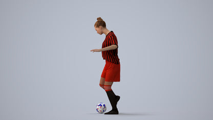 realistic 3D girl sport, scanned archviz people for Blender and 3ds Max, three-quarter view render