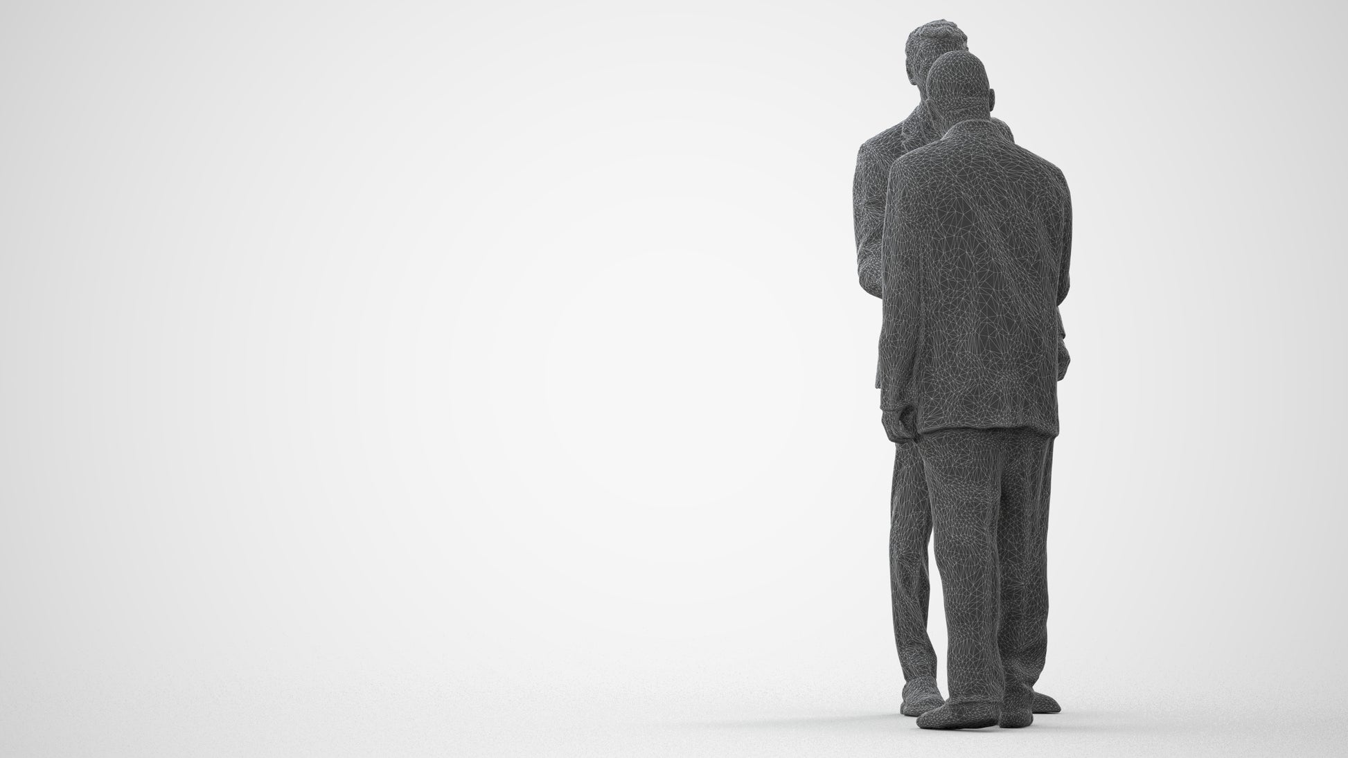 scanned 3D man business, photogrammetry people for Enscape and V-Ray, square thumbnail