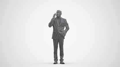 3D scanned man business, photorealistic archviz people for Enscape and SketchUp, three-quarter front view render