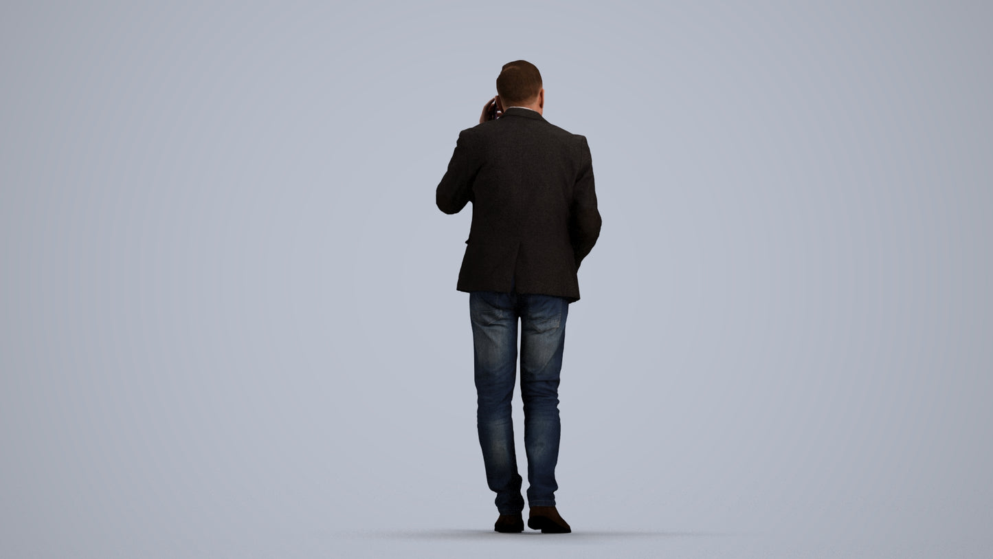 realistic 3D people man business, render-ready for V-Ray and Corona, FBX OBJ, front view render