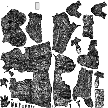 scanned 3D woman casual standing, photogrammetry people for Enscape and V-Ray, wireframe top-down view
