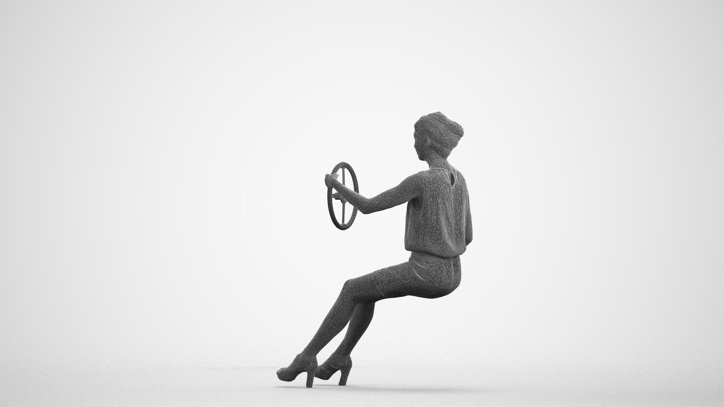 3D people model woman business mix, scanned human for 3ds Max rendering, wireframe front view