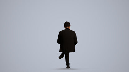 scanned 3D man business, photogrammetry people for Enscape and V-Ray, front view render