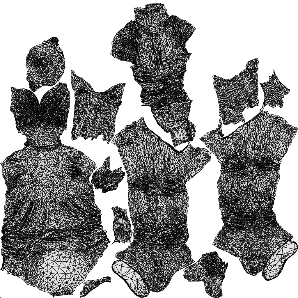 scanned 3D boy casual kids, photogrammetry people for Enscape and V-Ray, wireframe top-down view