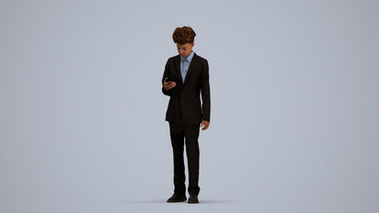 3D human model boy kids, photogrammetry scanned person for archviz, standing pose render