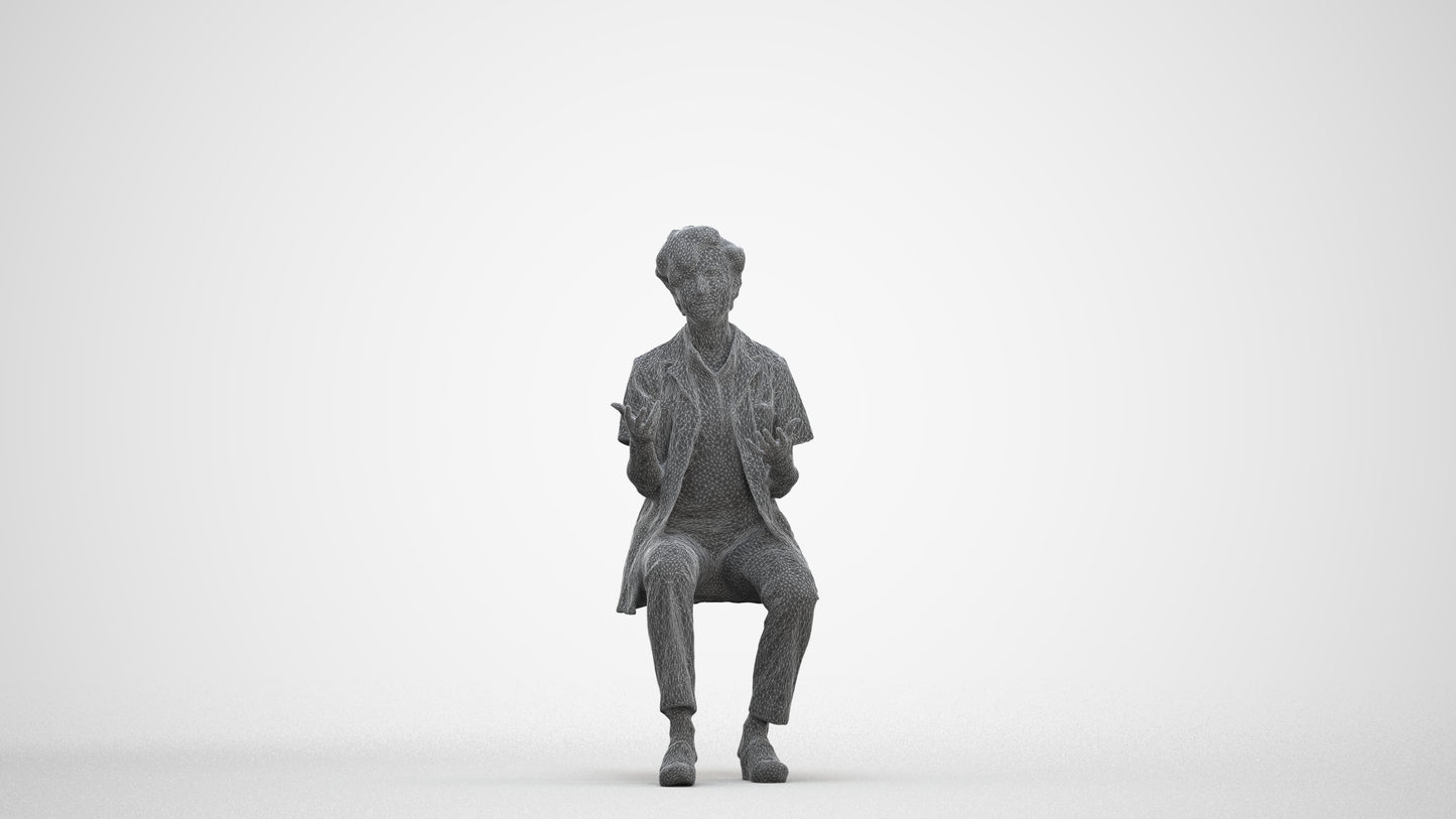 scanned 3D woman medical, photogrammetry people for Enscape and V-Ray, three-quarter front view render