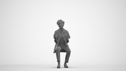scanned 3D woman medical, photogrammetry people for Enscape and V-Ray, three-quarter front view render