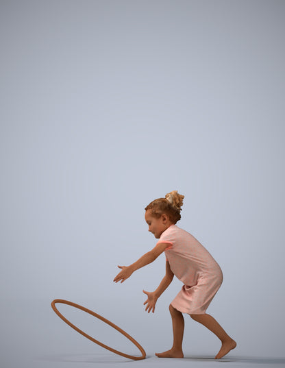 realistic 3D people girl casual kids, render-ready for V-Ray and Corona, FBX OBJ