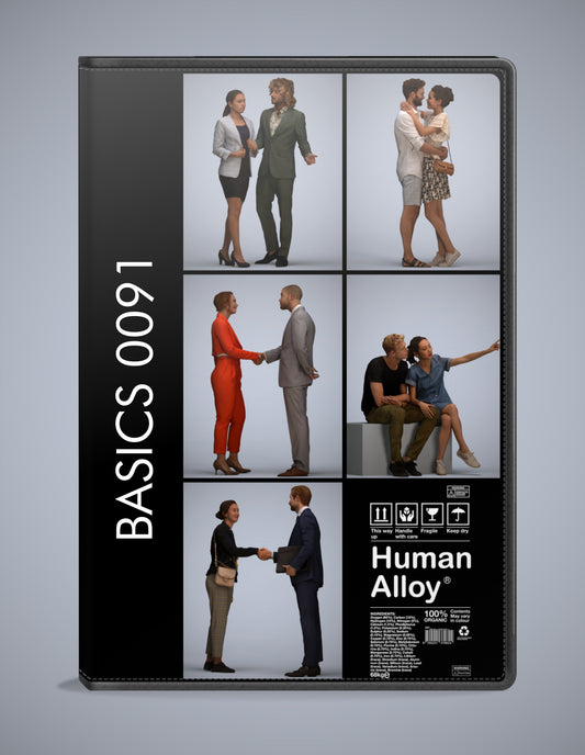 photogrammetry 3D people business collection, 5 realistic human models archviz FBX