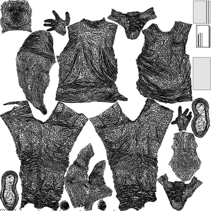 realistic 3D people man casual standing, render-ready for V-Ray and Corona, FBX OBJ, wireframe top-down view