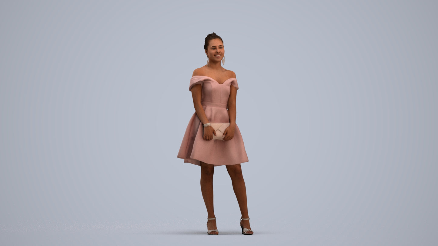 realistic 3D people woman formal formalaffairs, render-ready for V-Ray and Corona, FBX OBJ, standing pose render