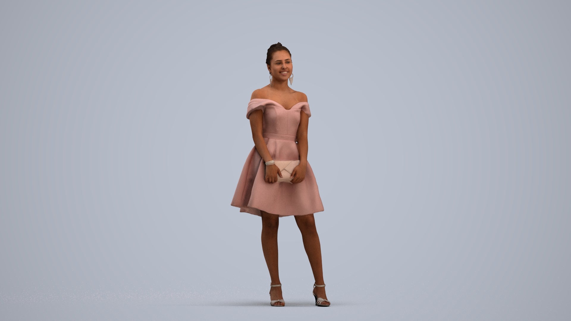realistic 3D people woman formal formalaffairs, render-ready for V-Ray and Corona, FBX OBJ, standing pose render