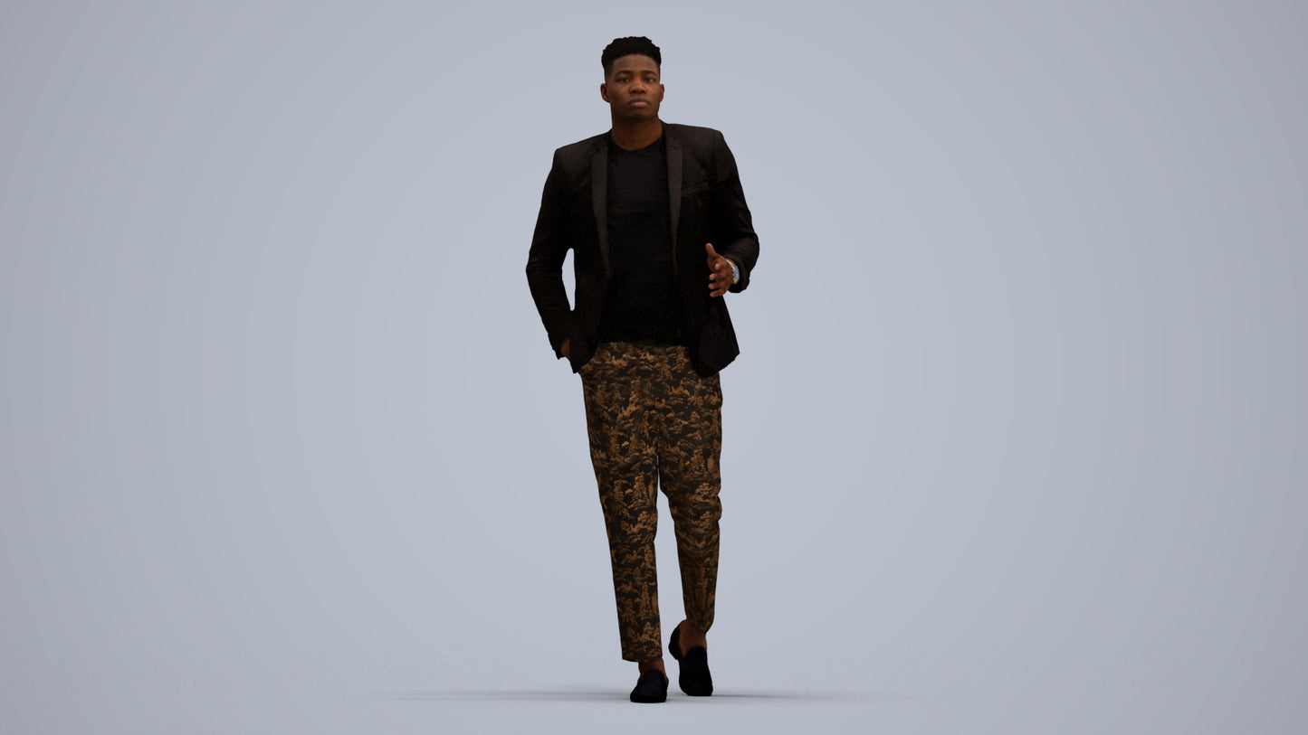 scanned 3D man formal formalaffairs, photogrammetry people for Enscape and V-Ray, standing pose render