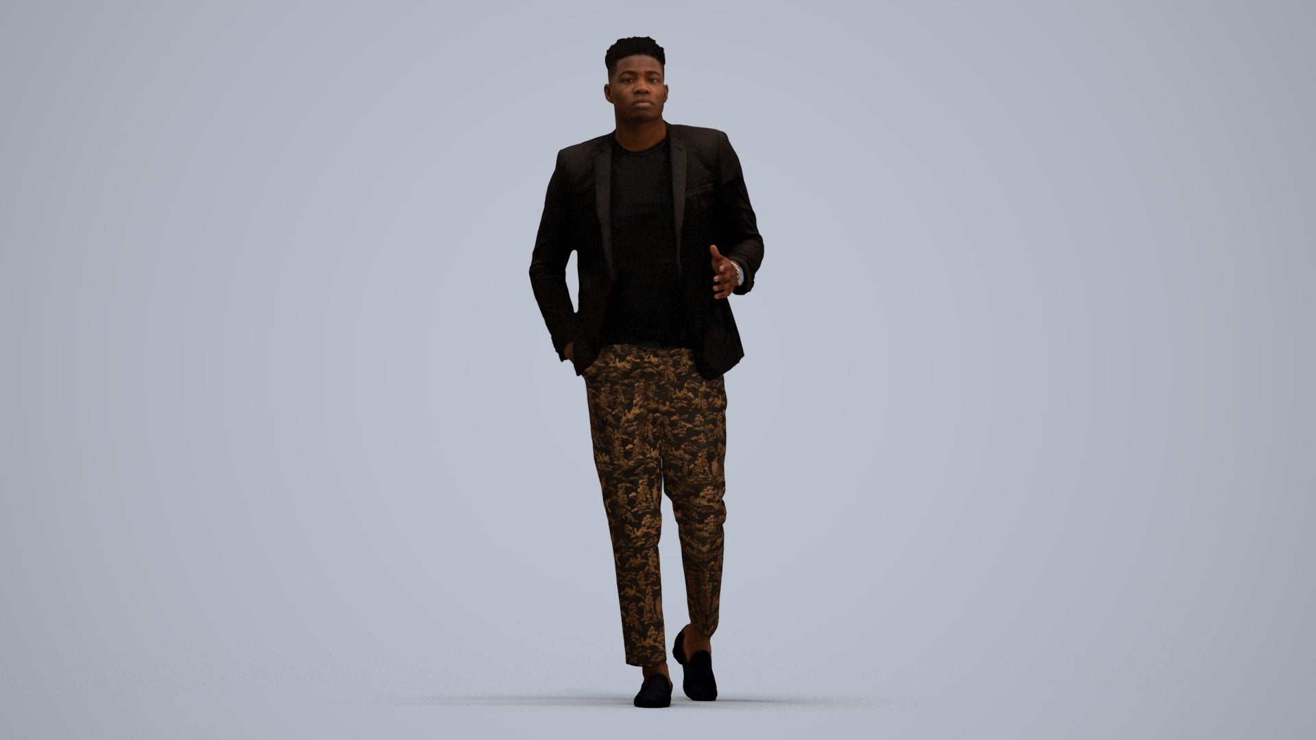 scanned 3D man formal formalaffairs, photogrammetry people for Enscape and V-Ray, standing pose render
