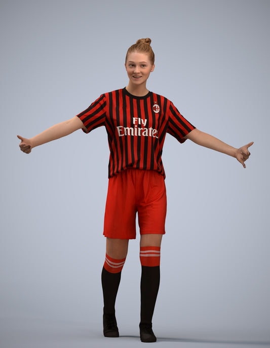 realistic 3D girl sport, scanned archviz people for Blender and 3ds Max