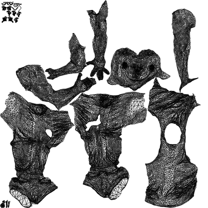realistic 3D human man casual sport, archviz people FBX OBJ for Blender, wireframe top-down view