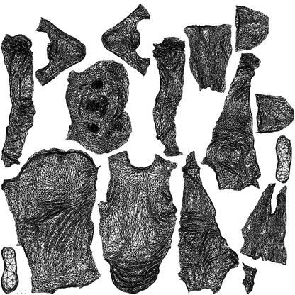 realistic 3D human man casual standing, archviz people FBX OBJ for Blender, wireframe top-down view