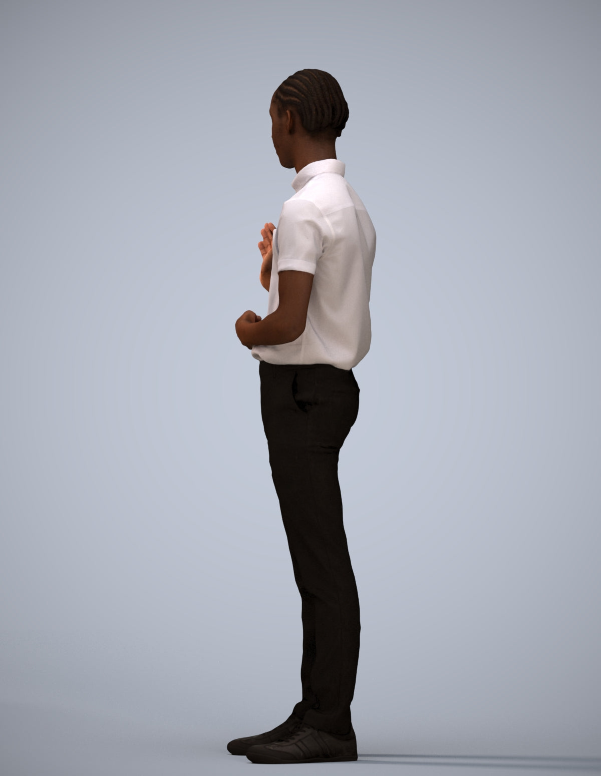 photogrammetry 3D boy hospitality, realistic human model archviz FBX