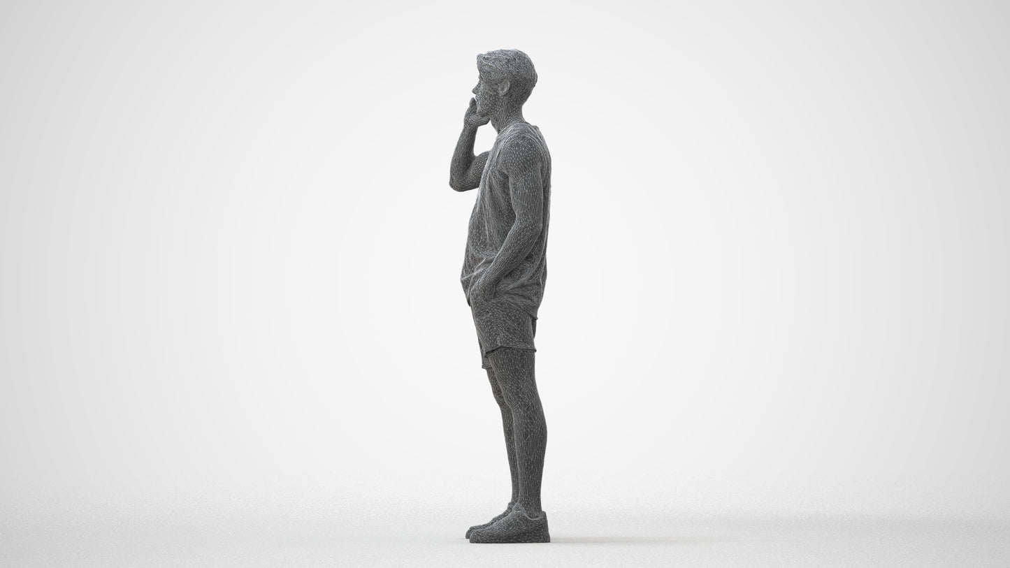 photogrammetry 3D man sport standing, realistic human model archviz FBX, square thumbnail
