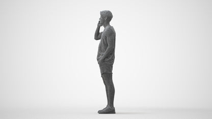 photogrammetry 3D man sport standing, realistic human model archviz FBX, square thumbnail