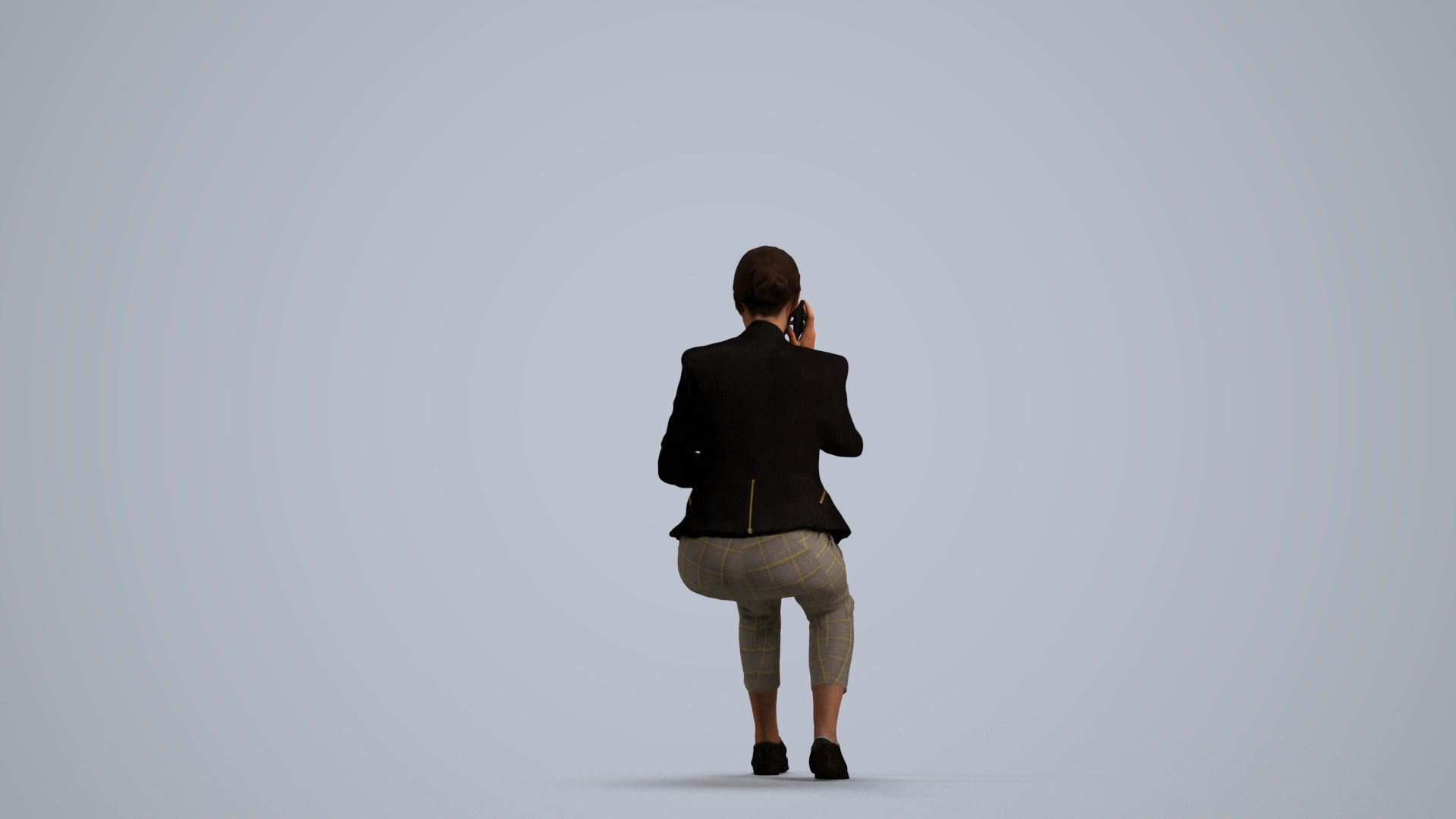 realistic 3D people woman business, render-ready for V-Ray and Corona, FBX OBJ, front view render