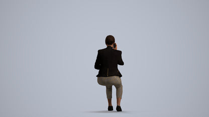 realistic 3D people woman business, render-ready for V-Ray and Corona, FBX OBJ, front view render