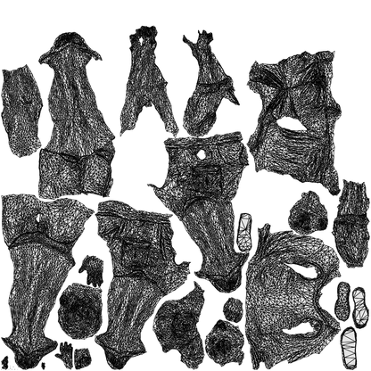 scanned 3D woman casual couple, photogrammetry people for Enscape and V-Ray, wireframe top-down view