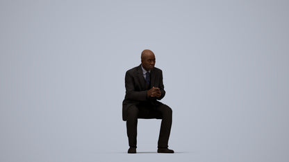 realistic 3D human man business, archviz people FBX OBJ for Blender, top-down view render