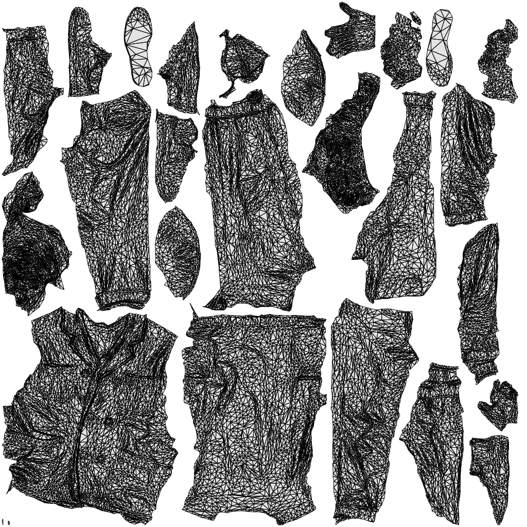 3D scanned man standing casual, photorealistic archviz people for Enscape and SketchUp, wireframe top-down view