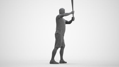 3D scanned man sport, photorealistic archviz people for Enscape and SketchUp, wireframe front view