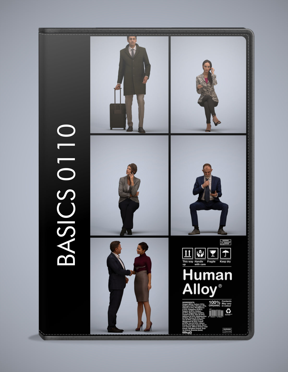 5 3D scanned people business, photorealistic archviz pack for Enscape and SketchUp