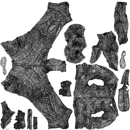 realistic 3D people man business mix, render-ready for V-Ray and Corona, FBX OBJ, wireframe top-down view