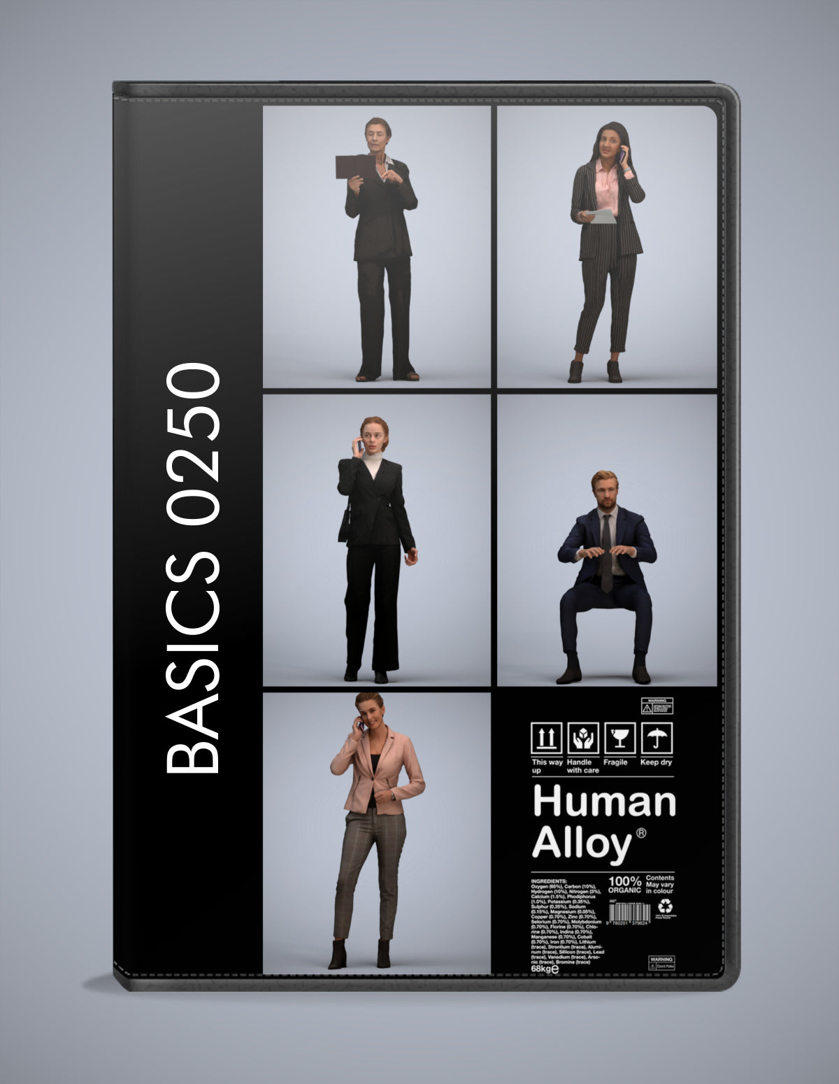 realistic 3D humans business pack, 5 archviz people FBX OBJ for Blender